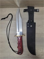 Rosewood Handle Fixed Blade w/ Sheath