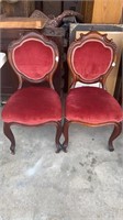 Pair of Mahogany Balloon Back Chairs