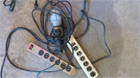 2 Metal Power Strips, UL listed & Trouble Light