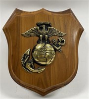 US Marines Wood / Metal Plaque 
Measures