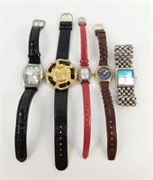 Lot of 5 Vintage Ladies Watches - Red Band