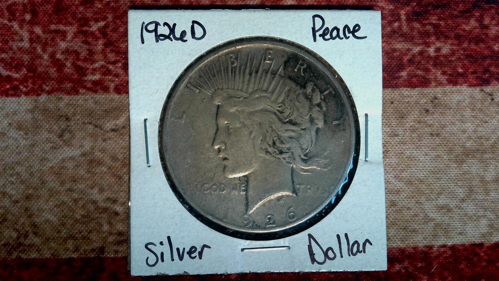 1926 D Morgan Peace Silver Dollar
