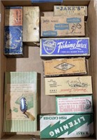 COLLECTION OF VINTAGE FISHING LURES BOXES