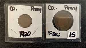 1920 Big & Small Penny Coin