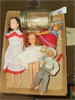 5 Vintage Dolls, Various Styke & Size