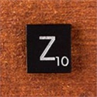 200 Scrabble Tiles - Black - Letter Z