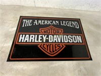 THE AMERCIAN LEGEND HARLEY DAVIDSON METAL SIGN