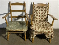 (H) 2 Vintage Chairs 35” tall