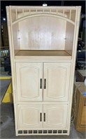 (H) White Armoire Cabinet 33” x 21” x 72”