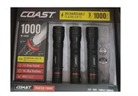 COAST 1000 LUMEN FLASHLIGHTS RET.$57