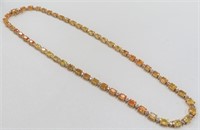 14KT Gold Necklace with Diamonds and Sapphires