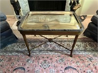 Antique Serving Tray Table