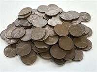100 Un searched Wheat Pennies