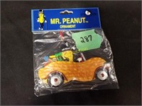 Mr. Peanut in car ornament by Kurt S. Adler