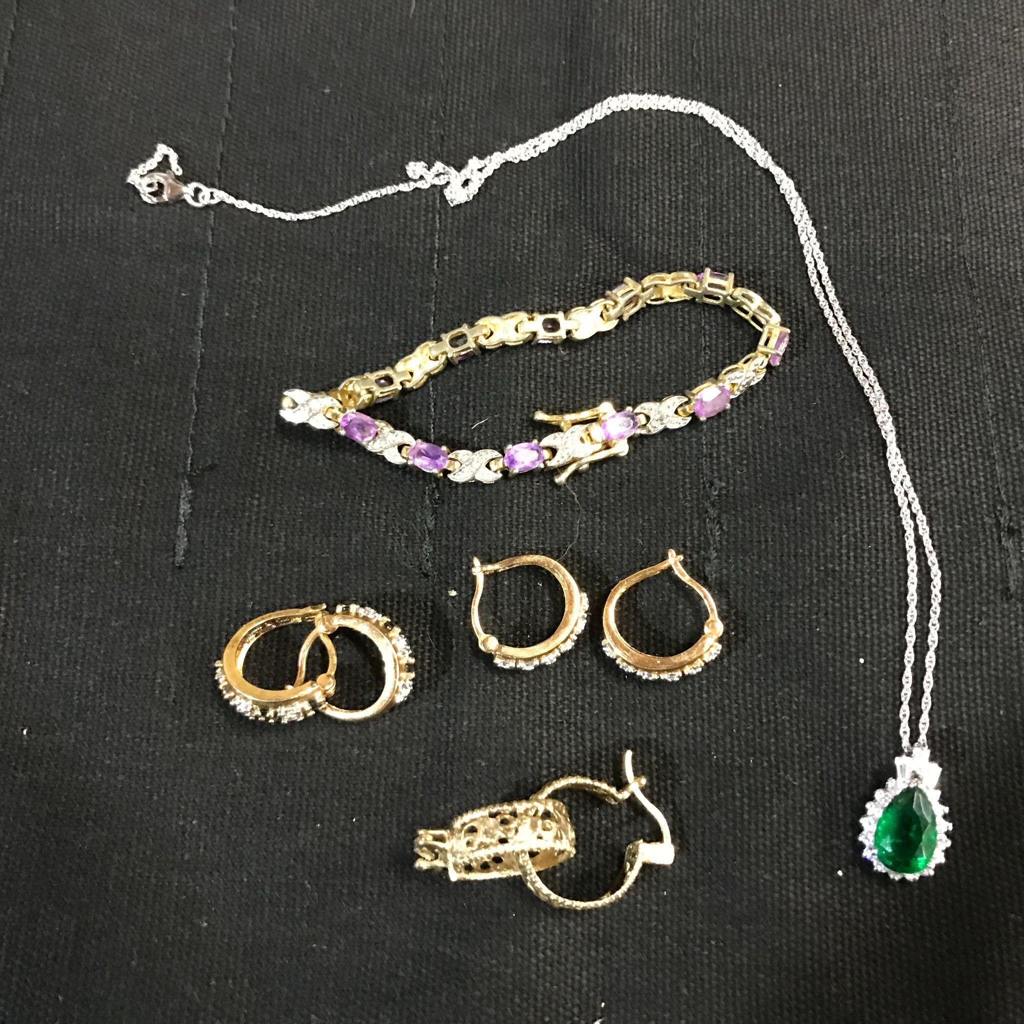 .925 Sterling Silver Jewelry Lot