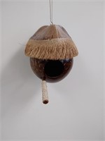 Coconut shell birdhouse