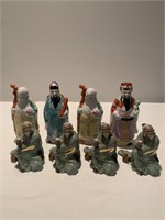 8 Oriental Figurines