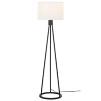 56.25 in. Black Tripod Floor Lamp with Round Base