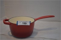 Red Flame Enamel Coated Cast Iron Pan