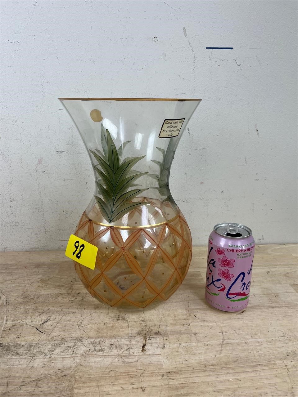 Romanian Crystal Vase Pineapple