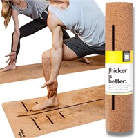 Cork Yoga Mat - Non Slip  80 x 26 x 6.5mm