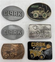 (NO) 6 Clark Belt Buckles