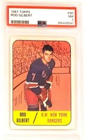 1967 Topps Hockey #90 Rod Gilbert PSA 7 NM