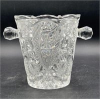 Lead Crystal Glass Ice Bucket Starburst