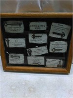 Shadow box with old keys