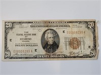 1929 $20 Reserve Bank Richmond FR-1870