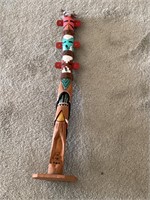 Zuni wood totem by Dwight A Mahooty “87”