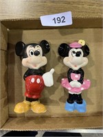 Vintage Mickey & Minnie 6-1/2" Tall Figurines