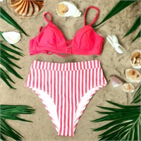 Red/White Bikini Swim Set Size S/M