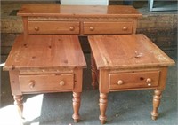 3 PC. Table Set, Sofa Table, Approx. 48"×16"×29