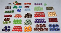 16+ Sets Art Deco Colored Glass Buttons