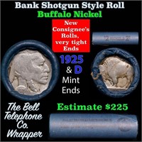 Buffalo Nickel Shotgun Roll in Old Bank Style 'Bel