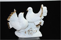 Pair of Bisque Doves