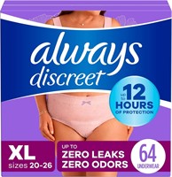 SEALED-Always Discreet XL Women's Underwear