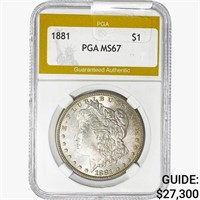 1881 Morgan Silver Dollar PGA MS67