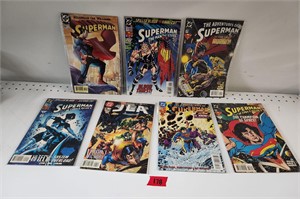 Lot of 7- Vtg DC Superman Comics