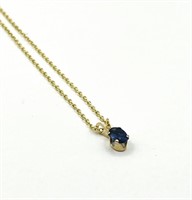 14KT Yellow Gold Natural Blue Sapphire (0.52ct)