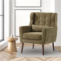 Accent Arm Chairs  Chenille  Olive Green