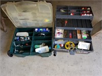 2 X'S BID FISHING TACKLE BOXES W/ CONTENTS
