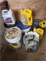 LOT PARTIAL FLUIDS IN CONTAINERS - BUCKETS & SUCH