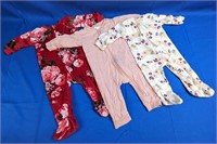 (3) 3-6 mo. Assorted Longsleeve Sleepwear[H&M &