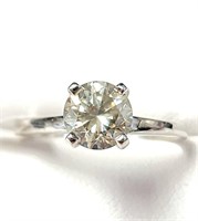 14K White Gold Diamond Ring