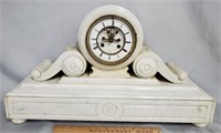 Antique Open Escapement Marble Mantle Clock