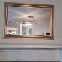 Gold framed mirror 40" Wide X 30" Tall