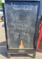 Maker's Mark Sidewalk Advertising Chalkboard