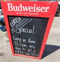 Budweiser Sidewalk Advertising Chalkboard